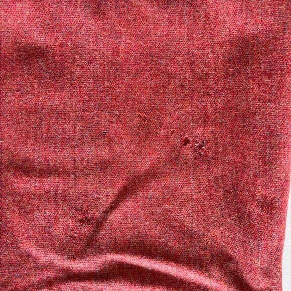 Vintage Cranberry Wool Tweed Weave Coat with Bakelite-Look Buttons Medium - Picture 10 of 16